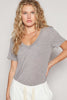 V NECK SHORT SLEEVE T-SHIRT