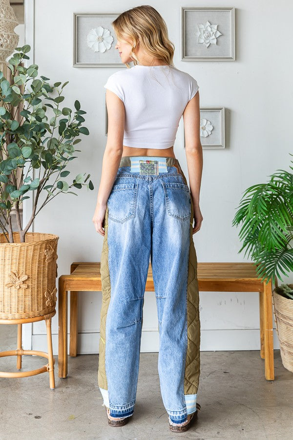 WASHED LOVE ME MORE BANDED JEAN