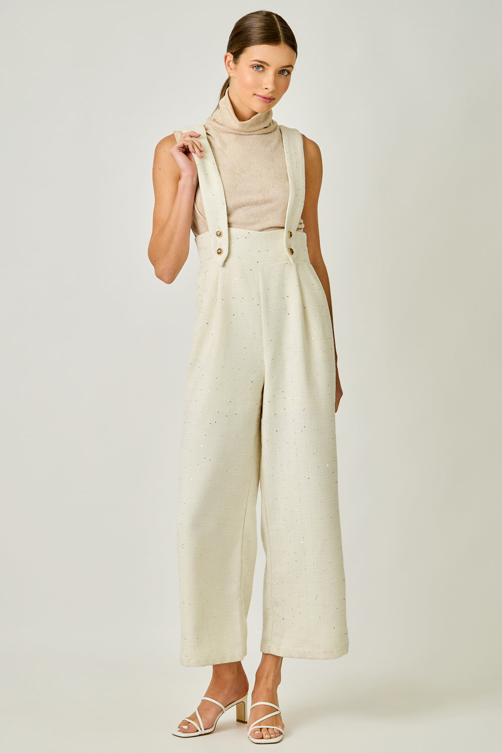 BOUCLE OVERALL JUMPSUIT