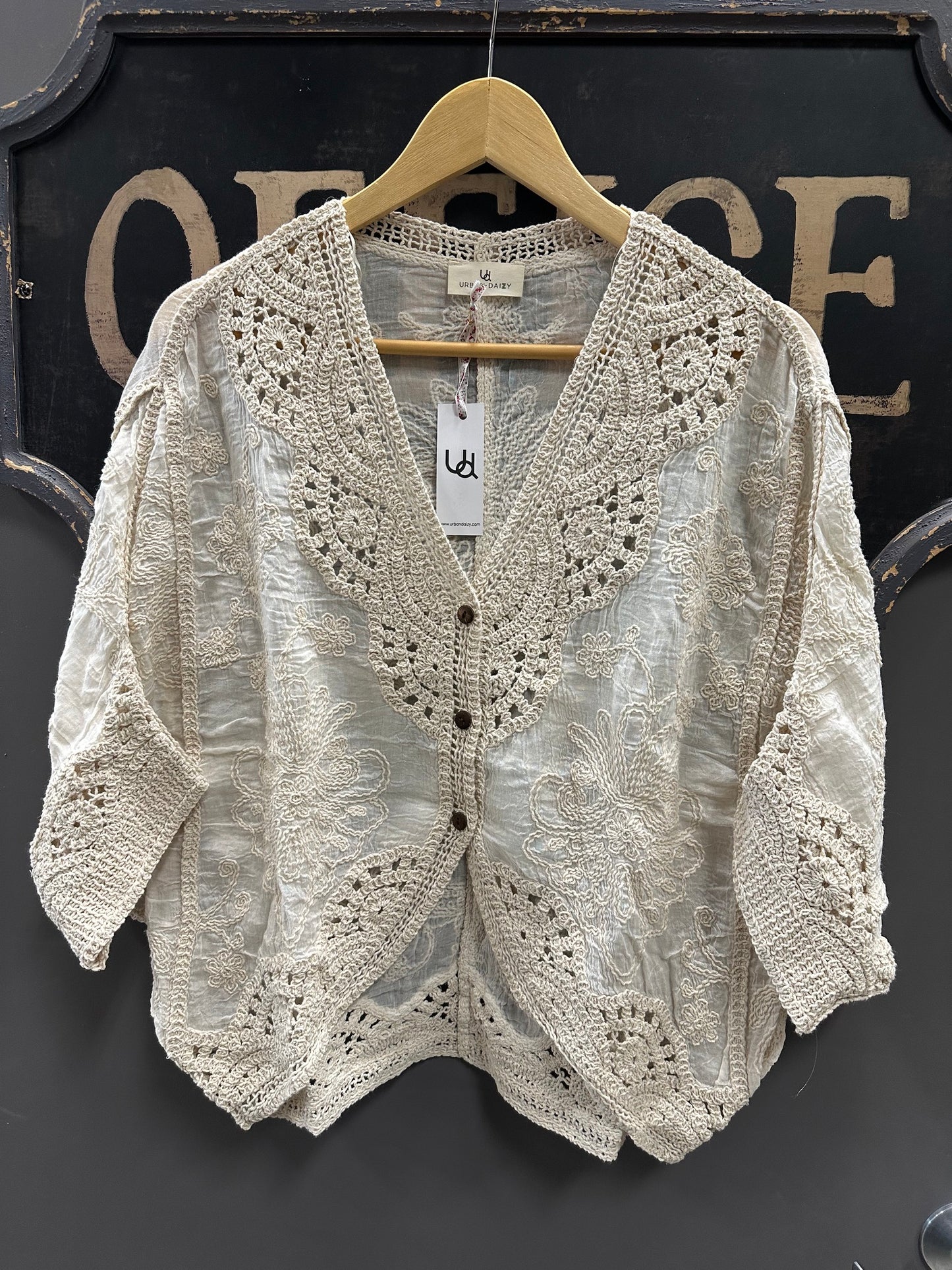 GOLDEN HOUR CROCHET KIMONO