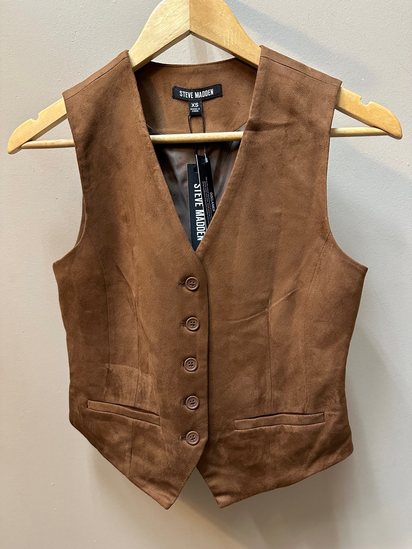 STEVE MADDEN BARRETT FAUX SUEDE VEST