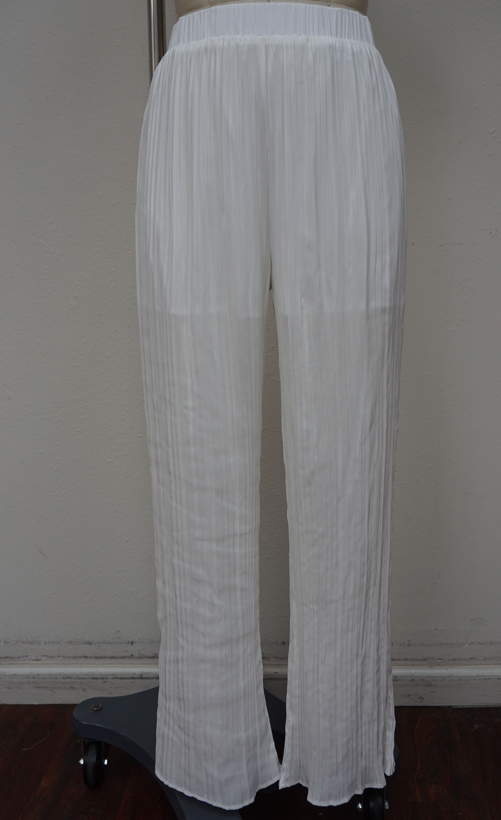 ELASTIC WAIST PULL ON PLEATED PANT