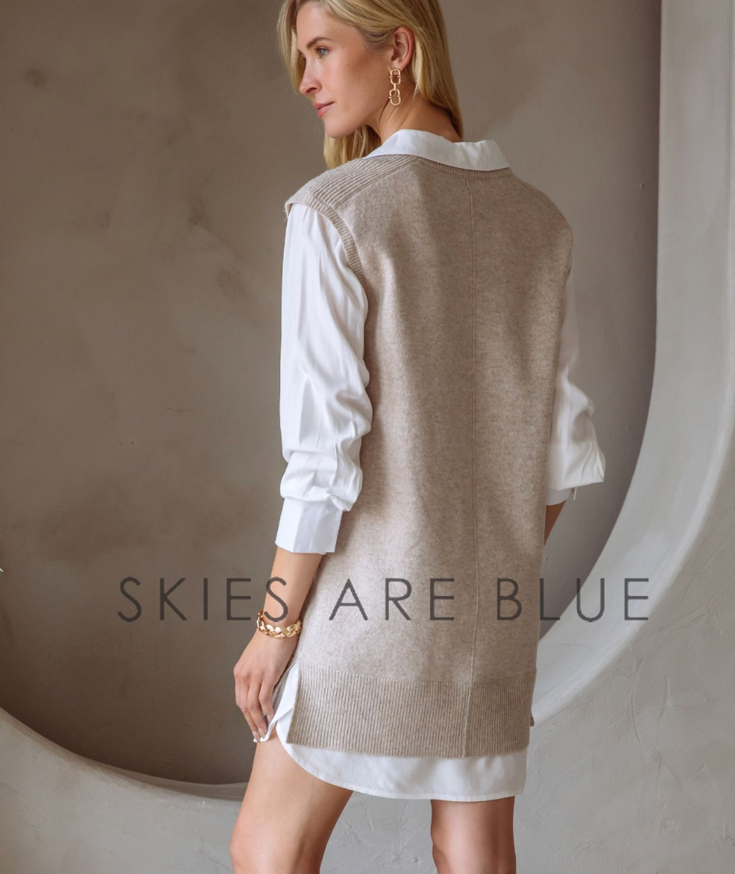 MIXED MEDIA SHIRT DRESS