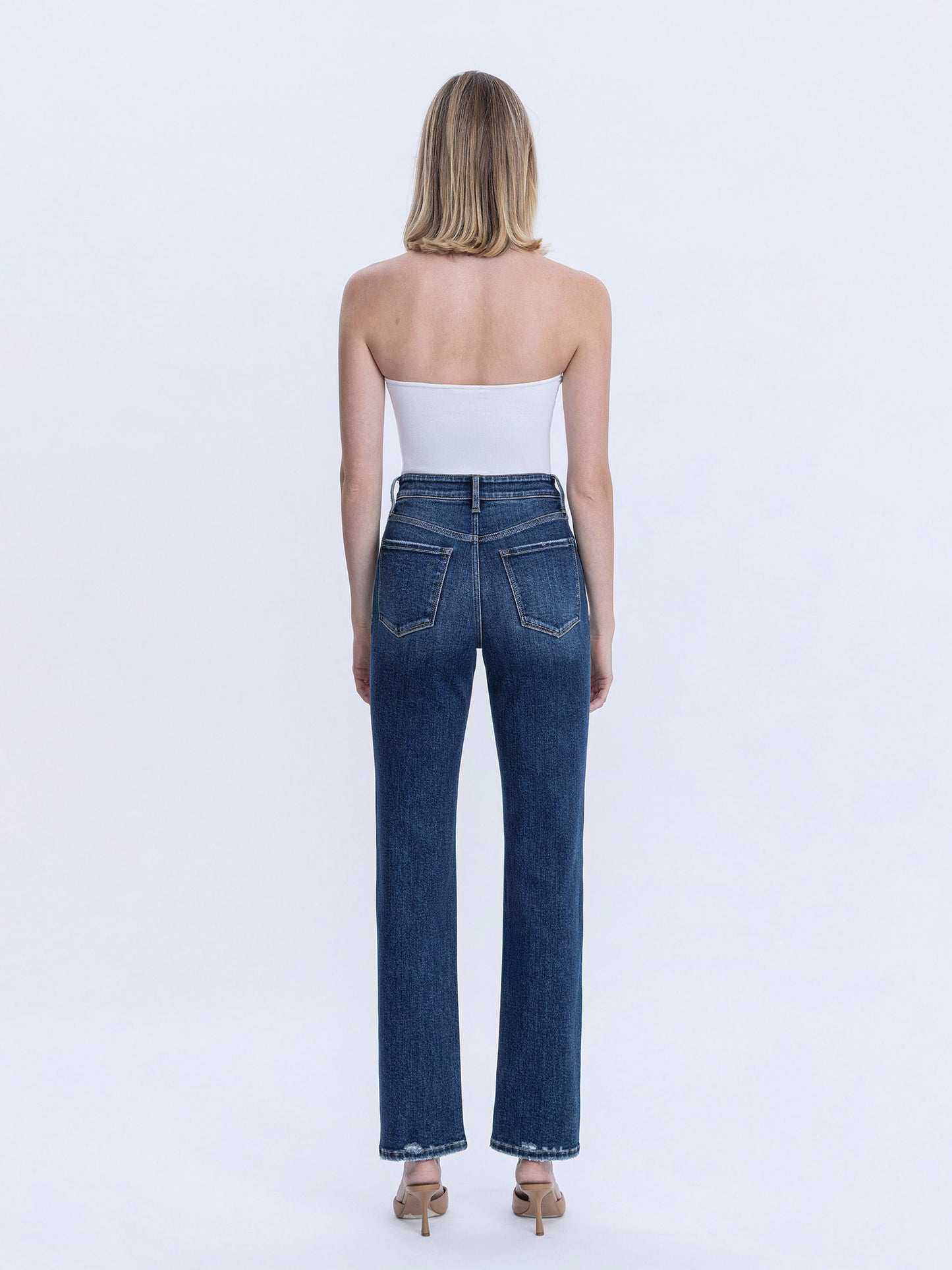 VERVET HIGH RISE STRAIGHT DENIM PANT