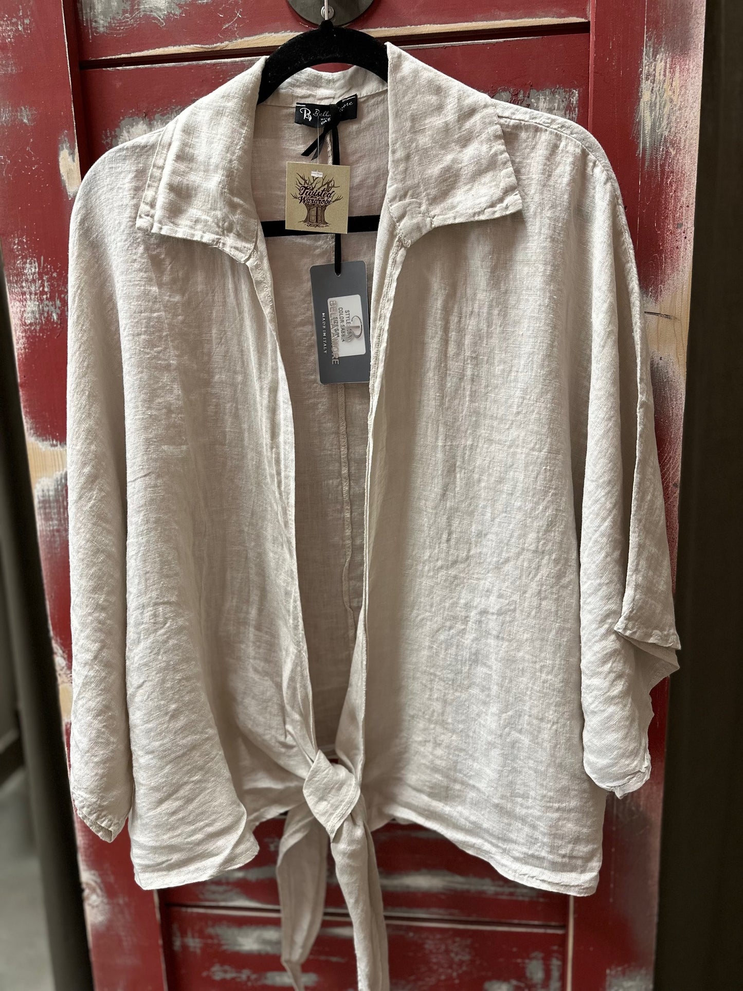 LINEN TIE TOP