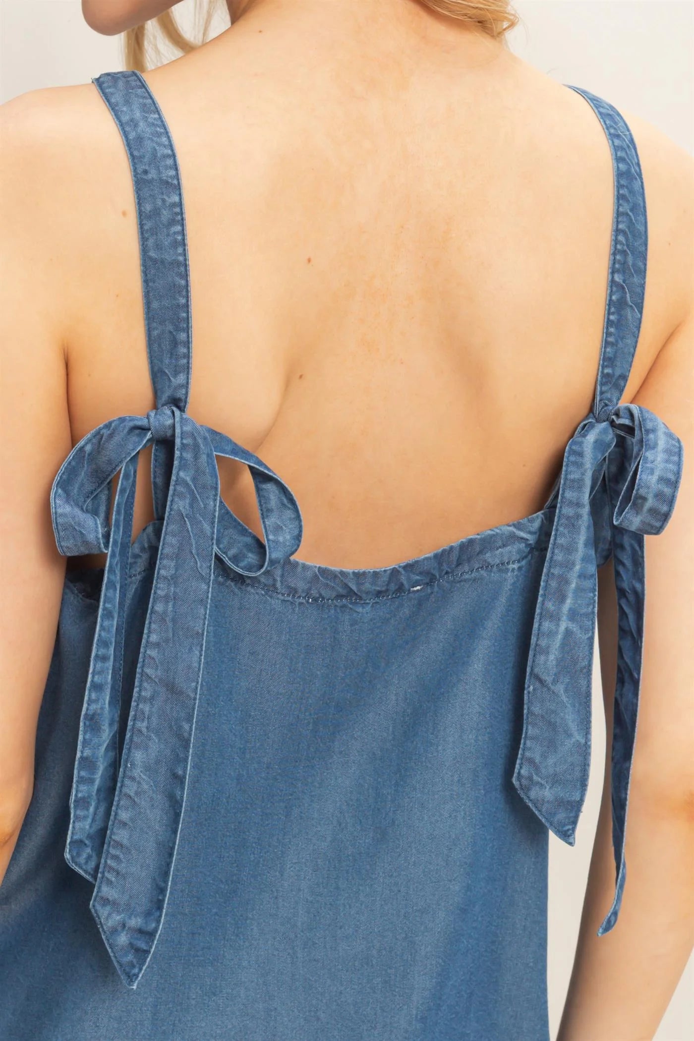 MINERAL WASH DENIM TANK
