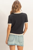 RIBBED CREW NECK SWEATER