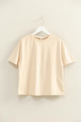 FAUX SUEDE SHORT SLEEVE T-SHIRT