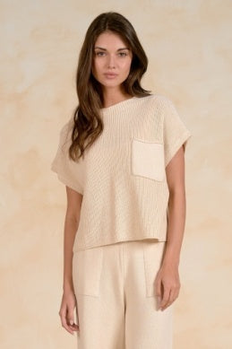 PLEATED FRONT SWEATER PANT