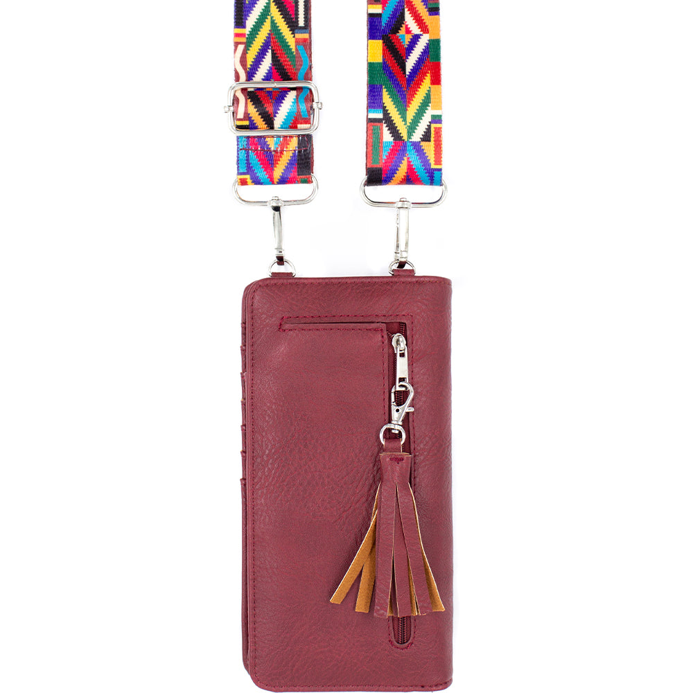 CROSSBODY W/GUITAR STRAP, RFID CARD SLOTS & PHONE POCKET