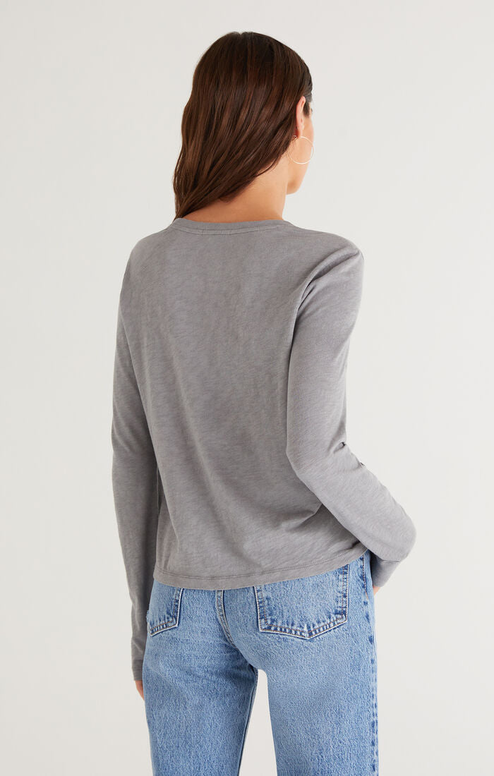 Grey Long Sleeve Top