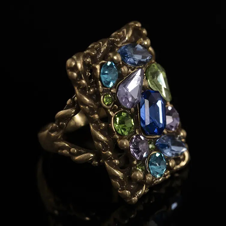 RHINESTONE ADJUSTABLE RING