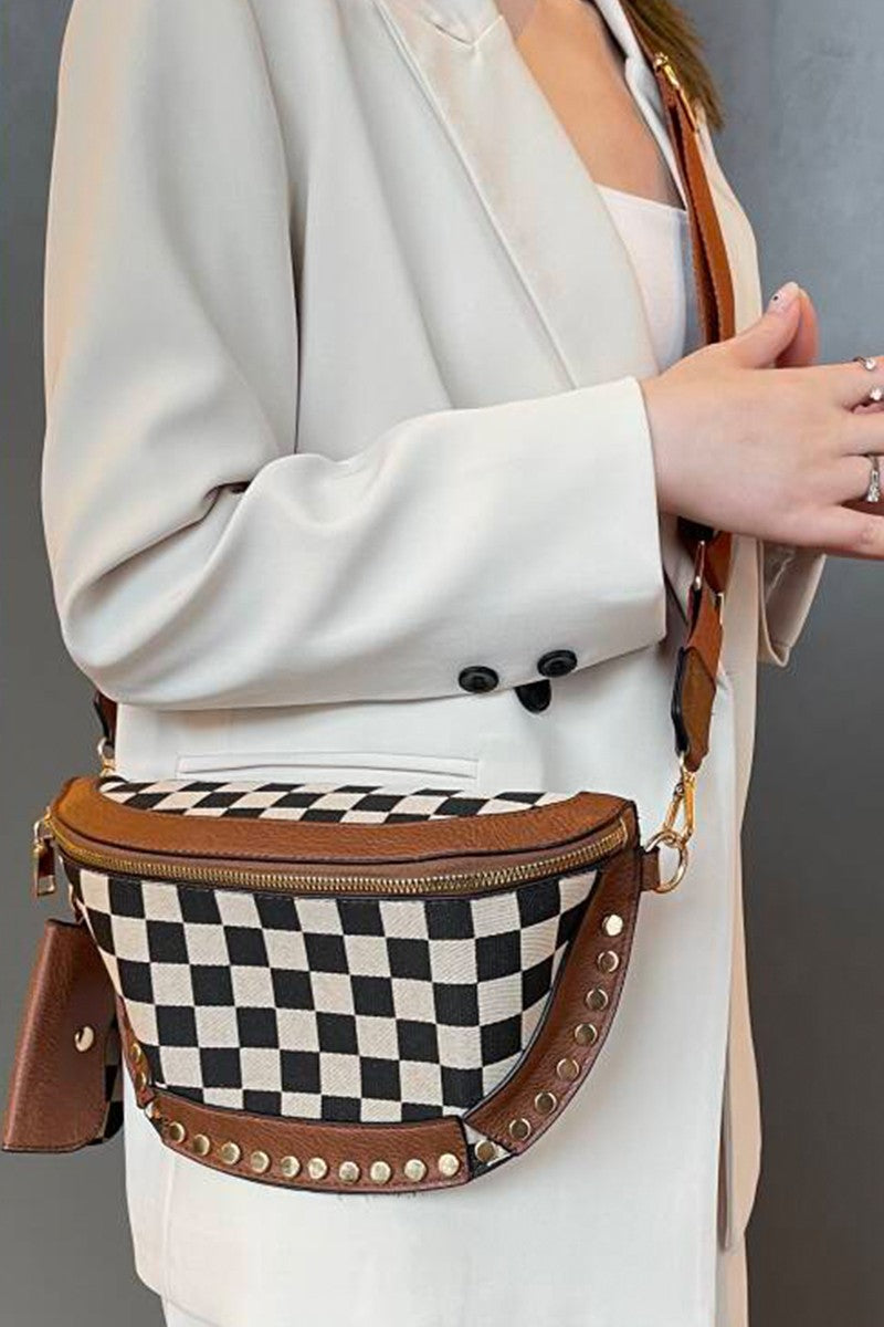 DUO STUDDED BUM CROSSBODY BAG & WALLET