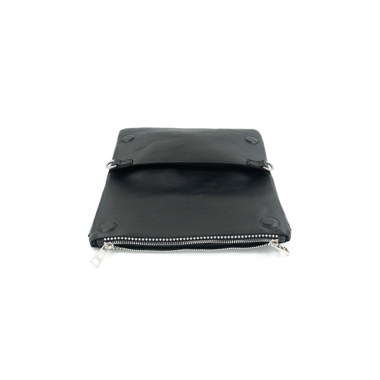 CROSSBODY BAG WITH CHAIN STRAP AND DUAL ZIPPER