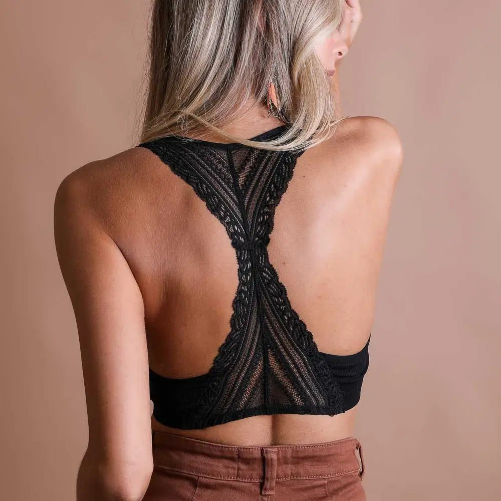 LACE RACERBACK BRALETTE