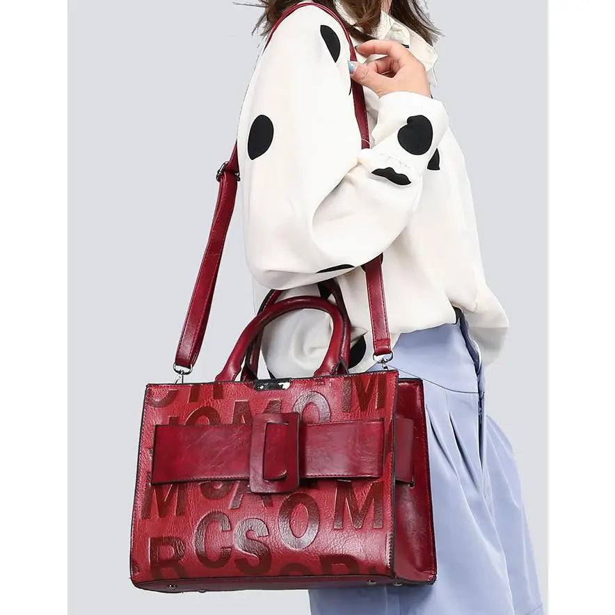 LETTER HANDBAG TOTE BAG 3-PIECE