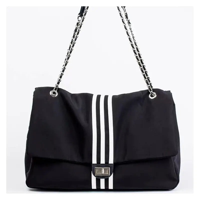 LARGE NYLON CAPACITY CHAIN TOTE BAG