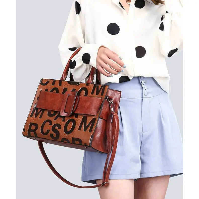 LETTER HANDBAG TOTE BAG 3-PIECE