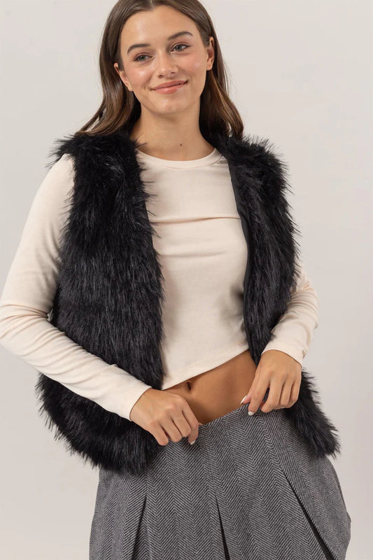 FAUX FUR VEST