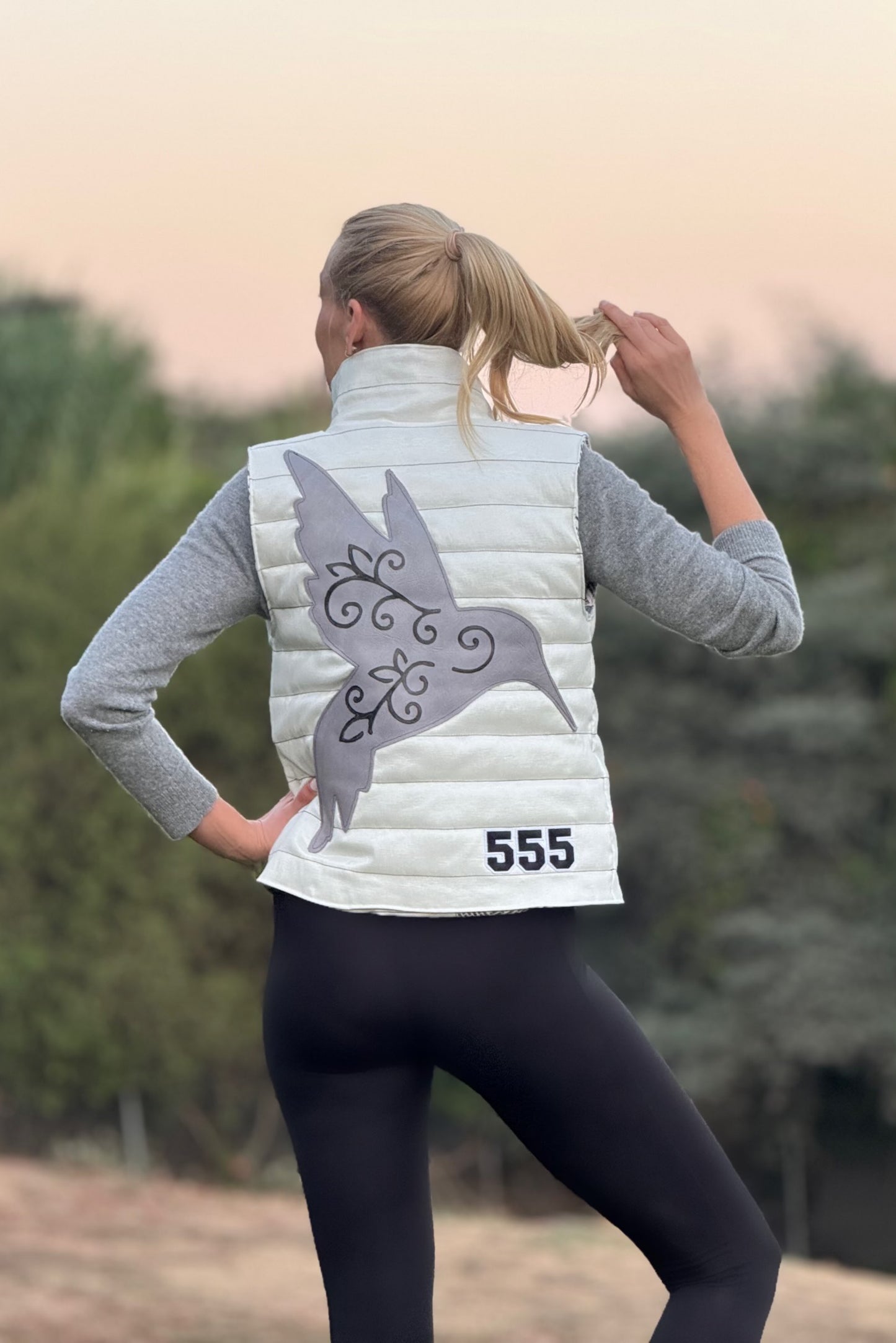 Angelic Reversible Hummingbird Puffer Vest