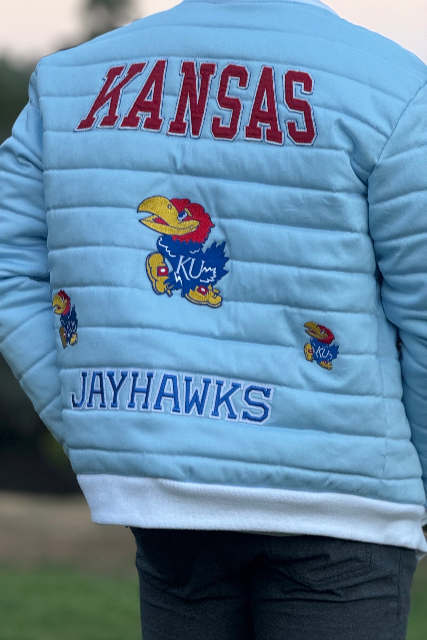 KU Jayhawks Puffer Bomber Jacket