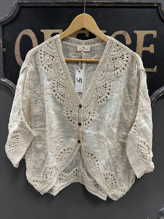 GOLDEN HOUR CROCHET KIMONO