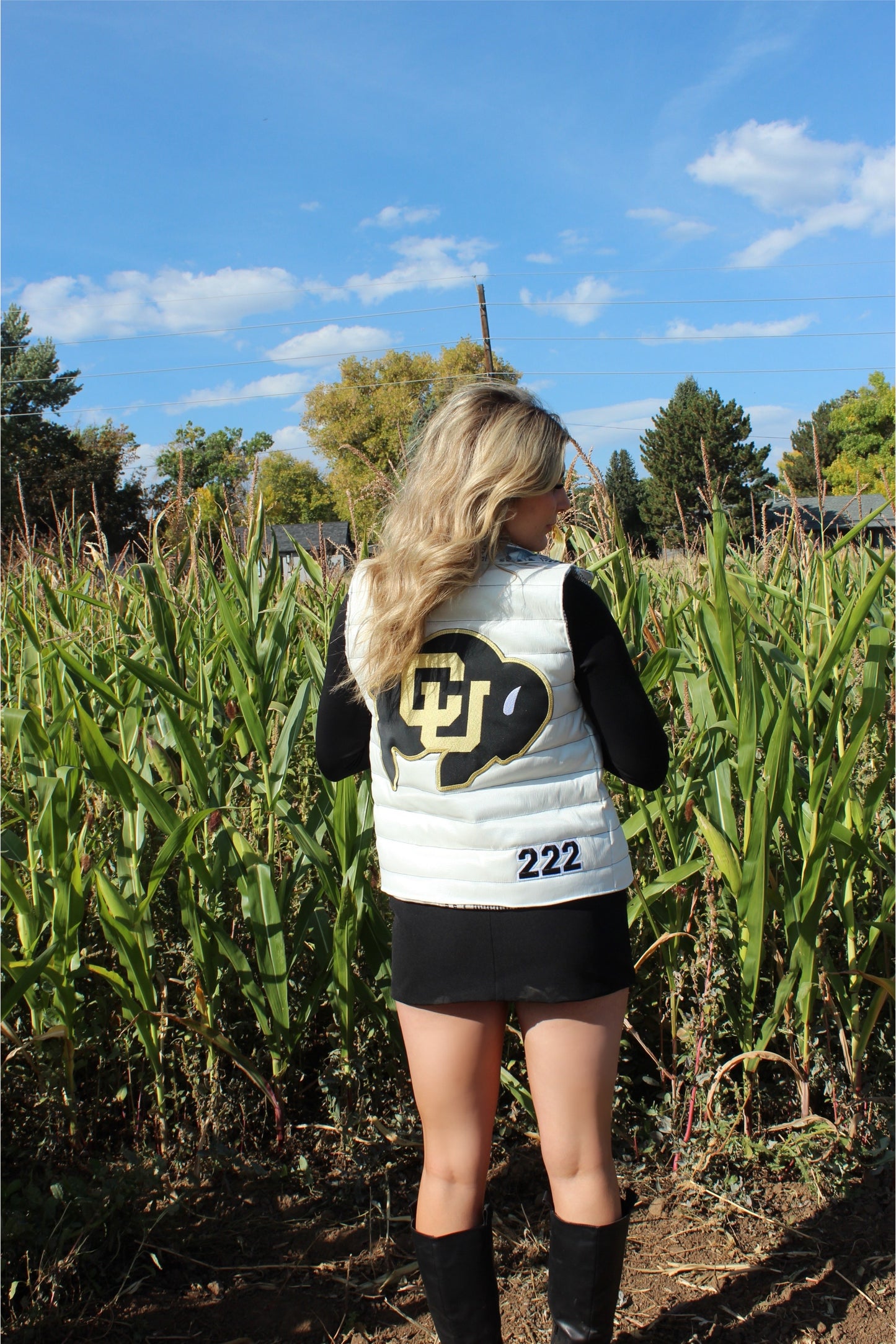 *Customizable* Upcycled CU Alpha Phi Puffer Vest