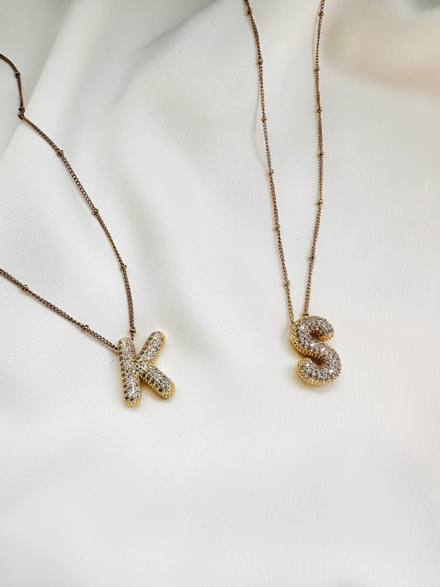 BUBBLE LETTER WATER RESISTANT NECKLACE