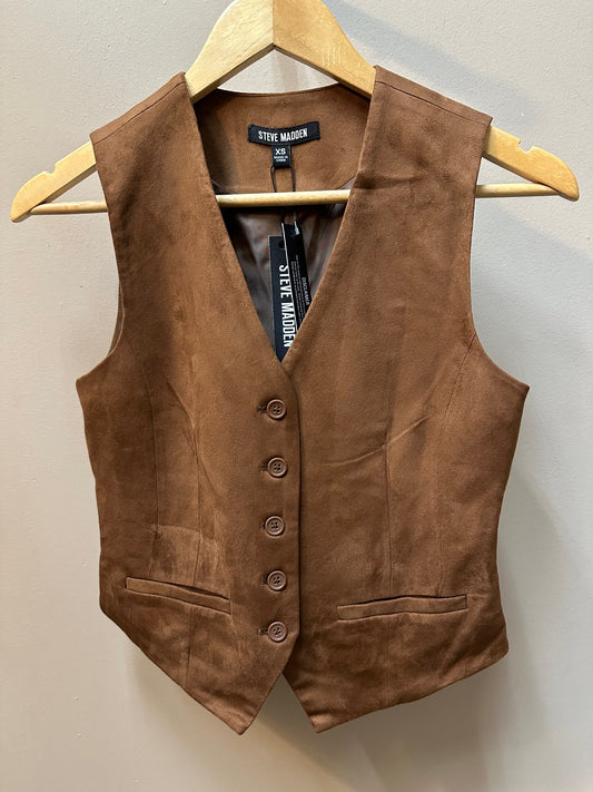 STEVE MADDEN BARRETT FAUX SUEDE VEST