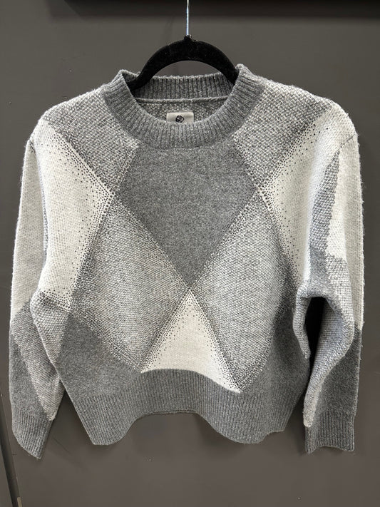 SPARKLE DESIGN LONG SLEEVE KNIT SWEATER