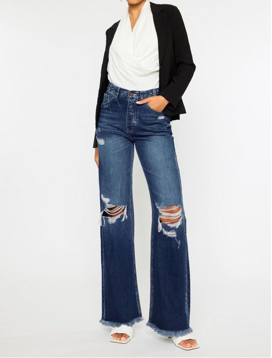 ULTRA HIGH RISE WIDE LEG FLARE JEANS