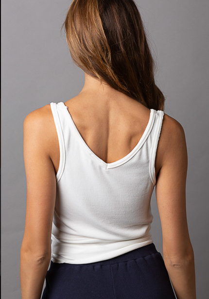 V-NECK RELAXED FIT TANK TOP
