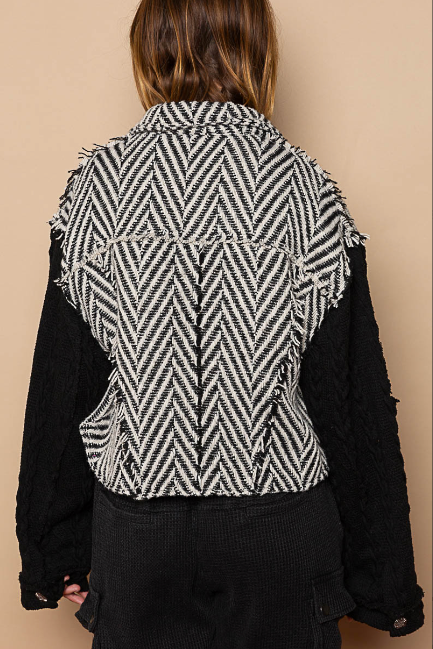 LONG SLEEVE SHORT FIT JACKET TOP