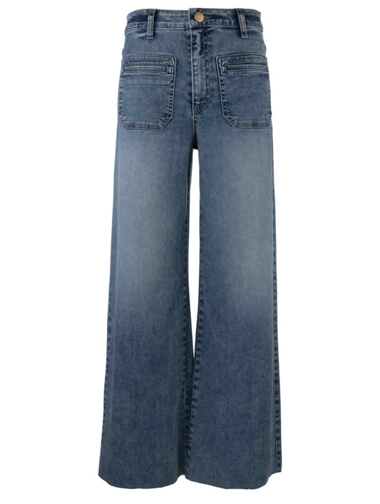 KUT MEG WIDE LEG DENIM PATCH POCKET