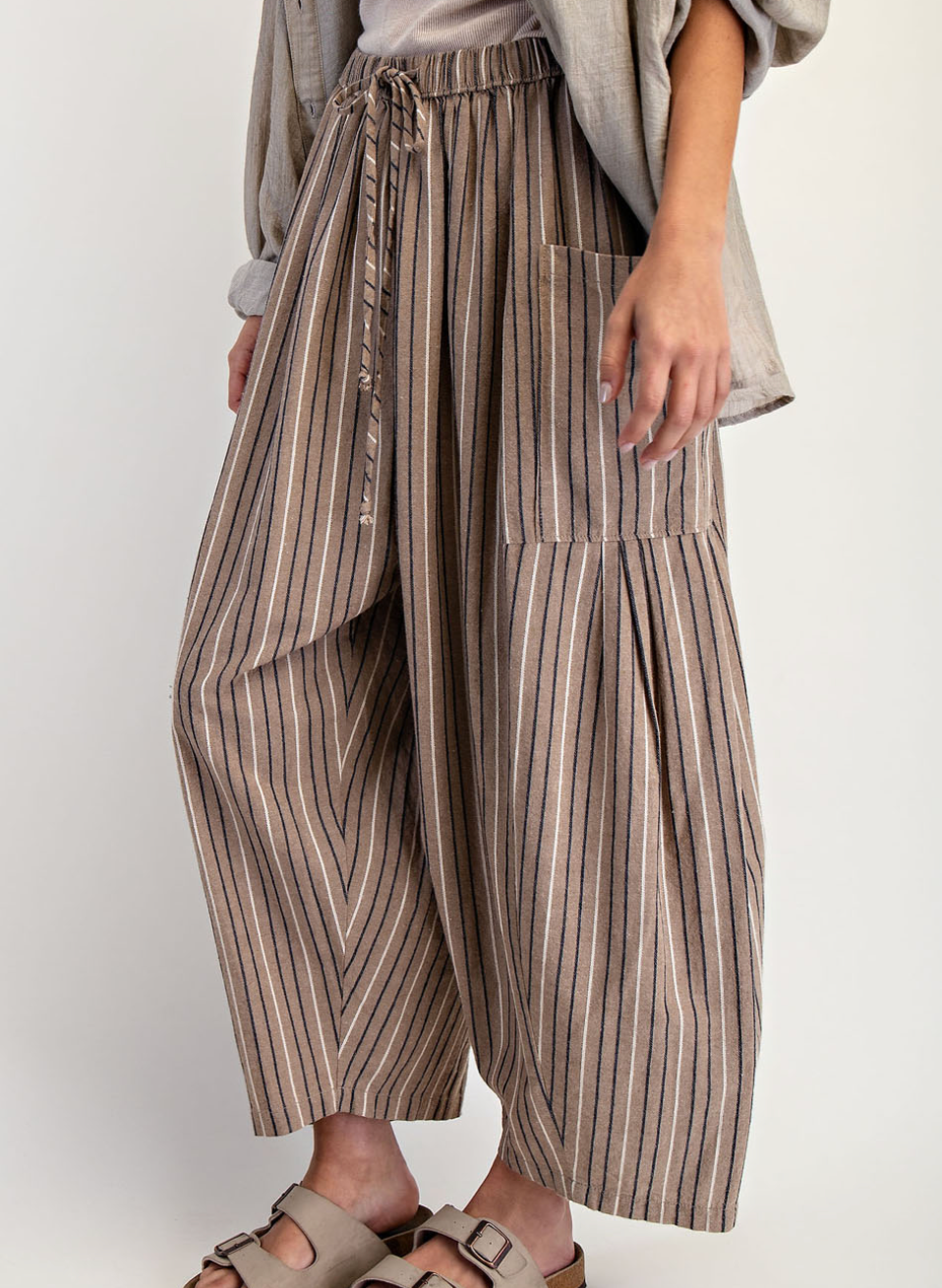 WIDE STRIP HAREM PANT