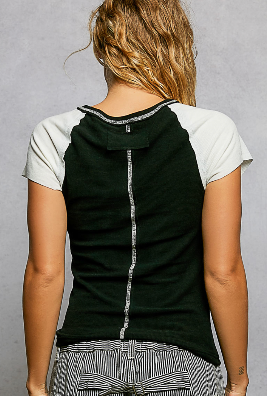 ROUND NECK CAP RAGLAN SLEEVE FITTED