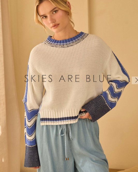 MIXED STRIPE SWEATER TOP