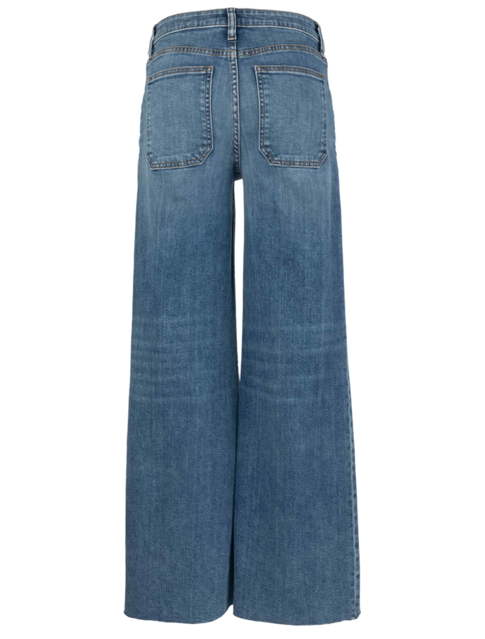 KUT MAYA PORKSHOP FRONT POCKETS WIDE LEG RAW HEM