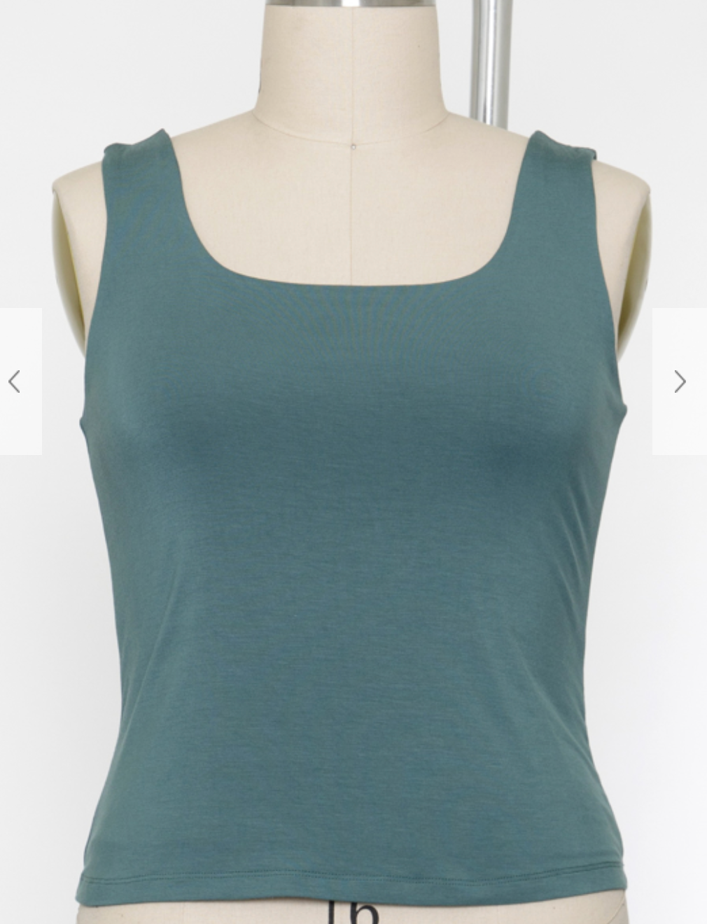 RAYON MODAL TANK TOP WITH SQUARE NECK.