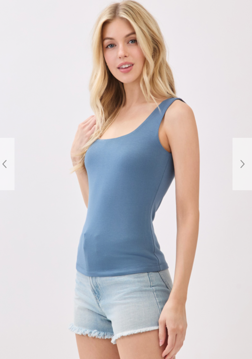 RAYON MODAL TANK TOP WITH SQUARE NECK.