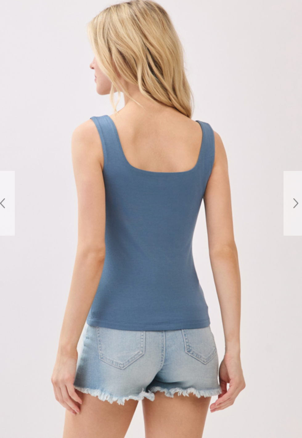 RAYON MODAL TANK TOP WITH SQUARE NECK.