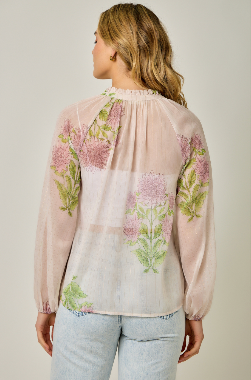 RUFFLE COLLAR PEASANT BLOUSE
