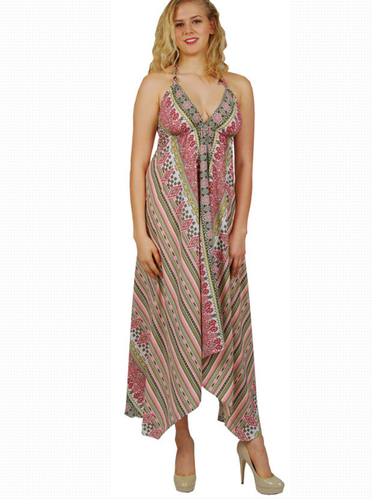 MIDI PRINT SLEEVELESS DRESS