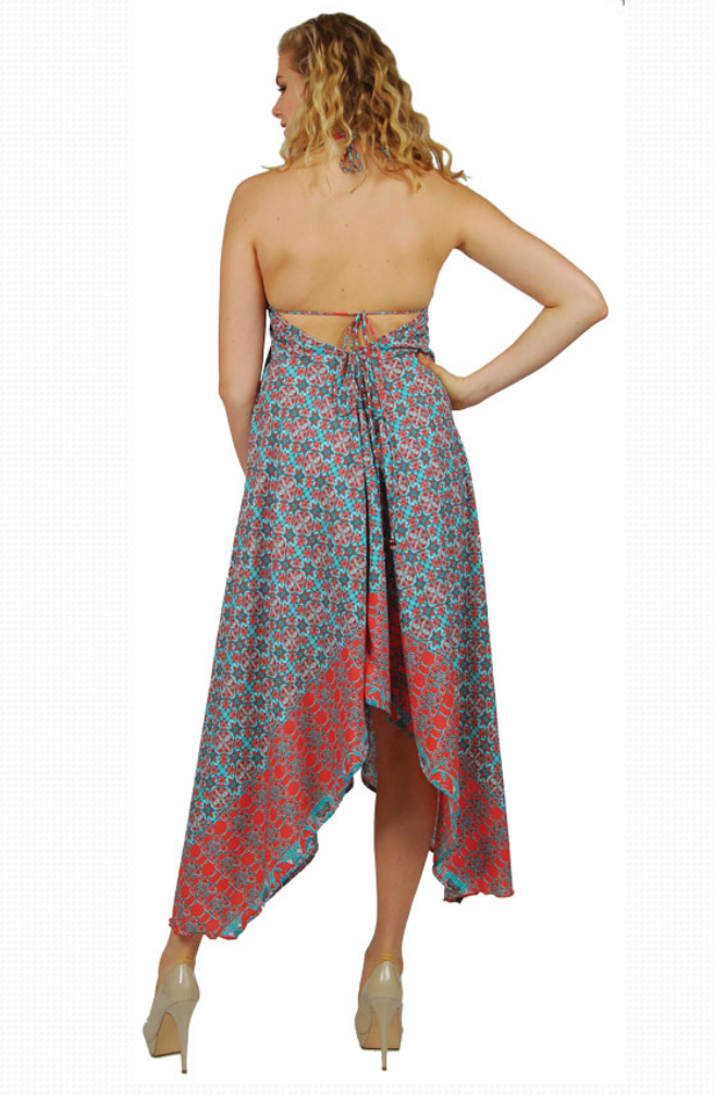 MIDI PRINT SLEEVELESS DRESS