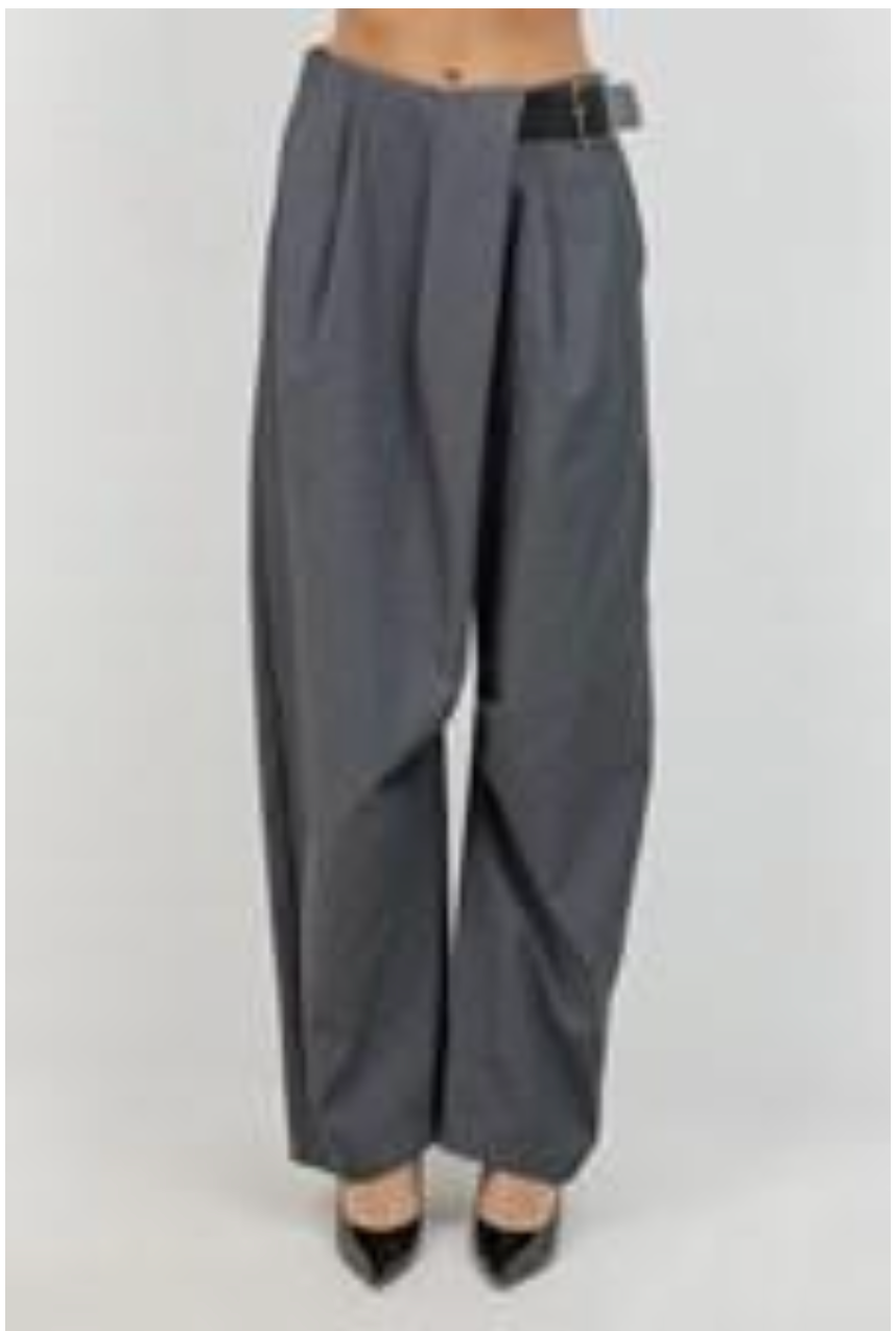 SOFT WOVEN DRAPE TROUSERS WITH BELT