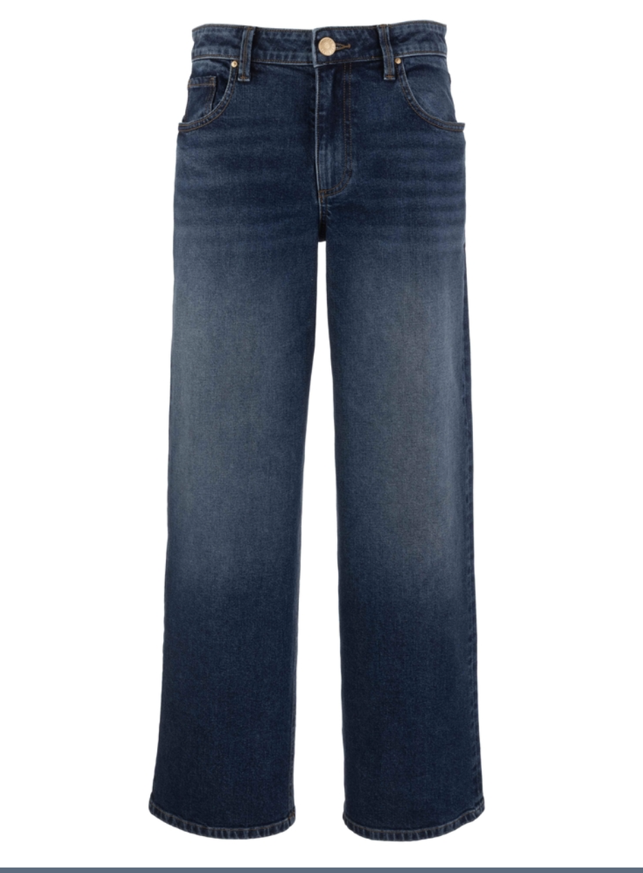KUT SELENA BAGGY STRAIGHT LEG CLEAN HEM DENIM JEAN