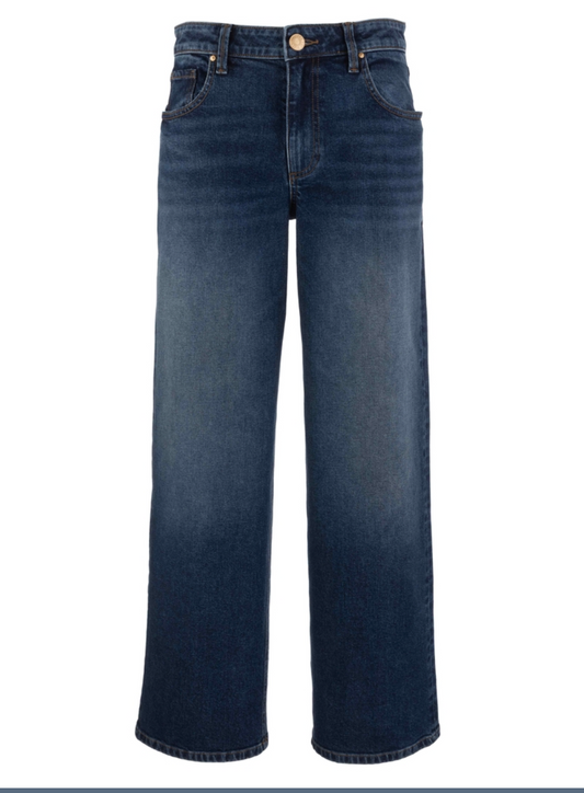 KUT SELENA BAGGY STRAIGHT LEG CLEAN HEM DENIM JEAN