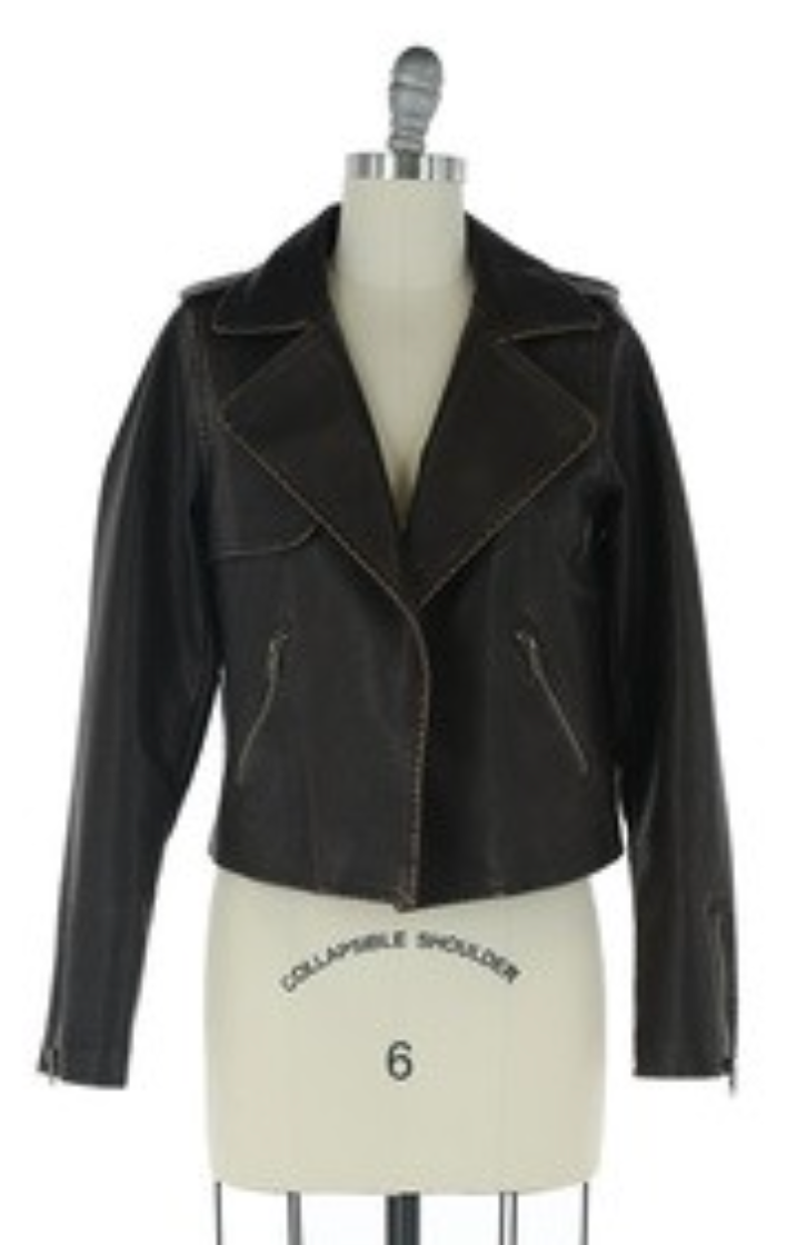 FAUX LEATHER MOTO JACKET