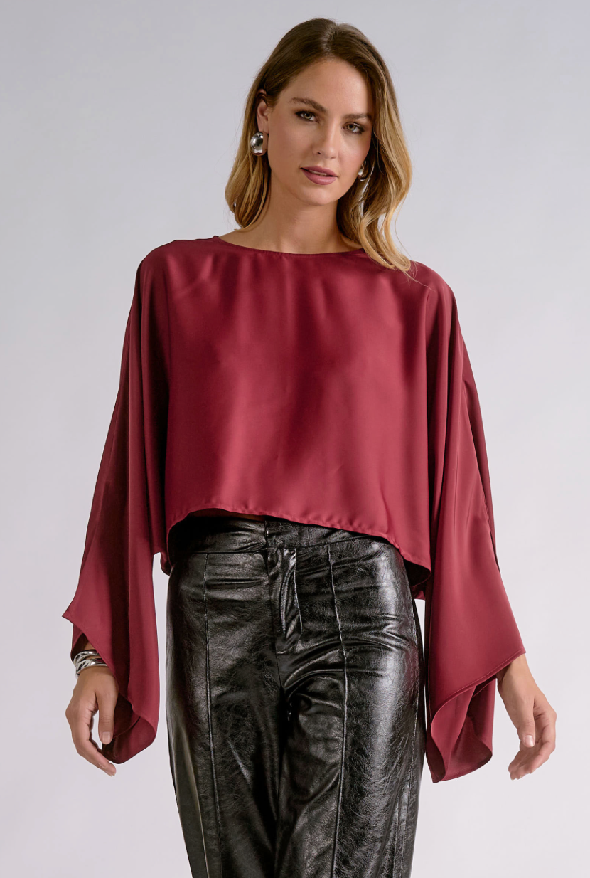 CROPPED DOLMAN SLEEVE TOP