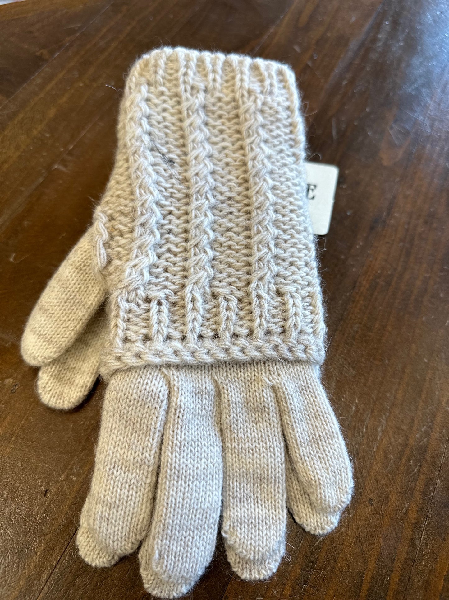 KNITED GLOVES WITH WRIST WARMERS